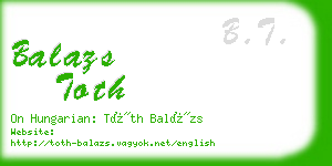balazs toth business card